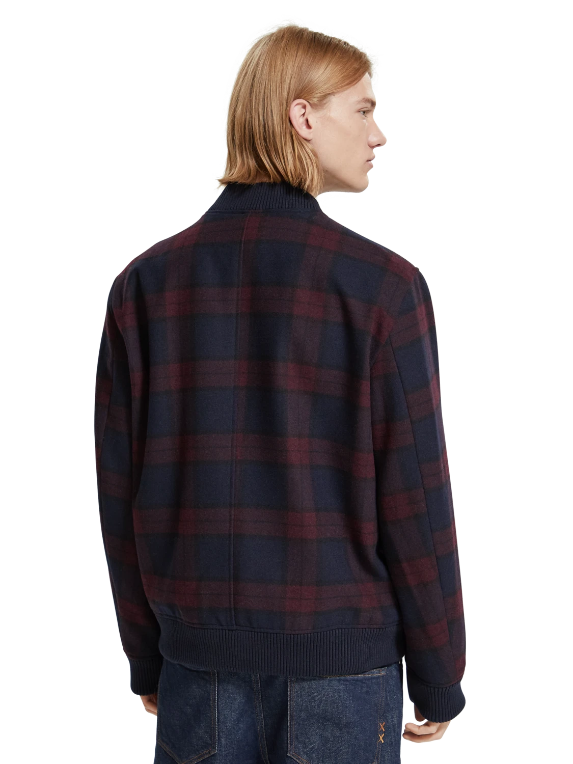 Scotch & Soda Wool Blend Check Bomber Jacket 5 Scotch & Soda Wool Blend Check Bomber Jacket - Image 3