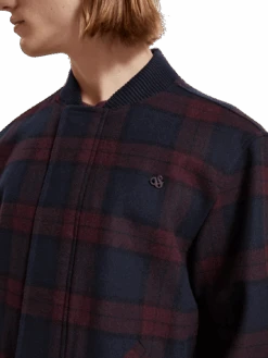 Scotch & Soda Wool Blend Check Bomber Jacket 17 Scotch & Soda Wool Blend Check Bomber Jacket -Scotch & Soda 174402 6744 MDL DTL1 4c21d87f 0d61 4ffe ae48 0b1bf7eef2ac