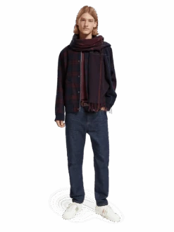 Scotch & Soda Wool Blend Check Bomber Jacket