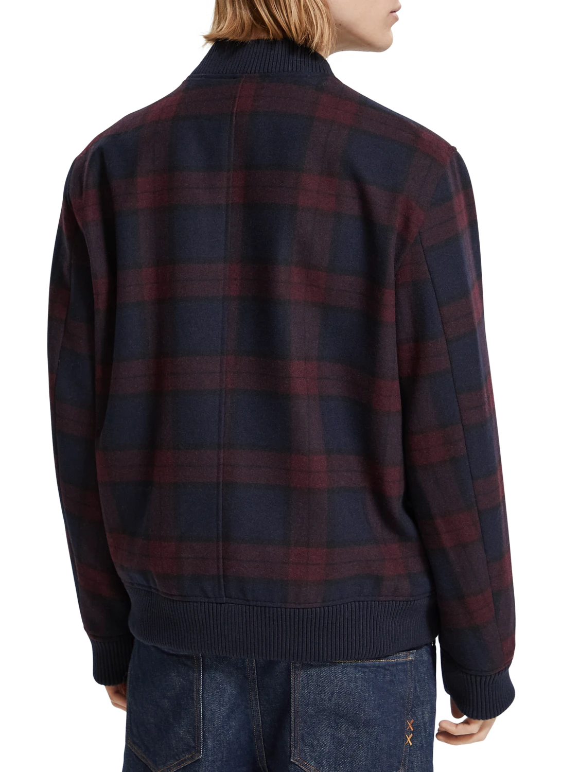 Scotch & Soda Wool Blend Check Bomber Jacket 6 Scotch & Soda Wool Blend Check Bomber Jacket - Image 4