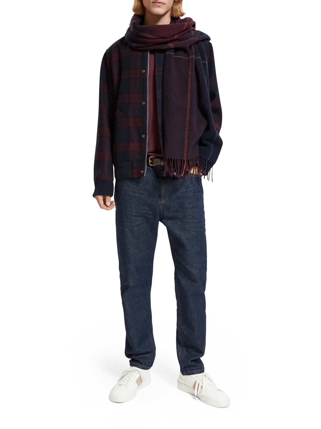Scotch & Soda Wool Blend Check Bomber Jacket 11 Scotch & Soda Wool Blend Check Bomber Jacket - Image 9
