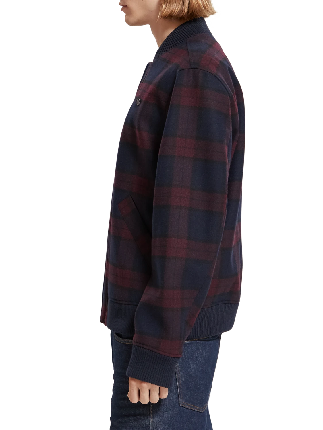 Scotch & Soda Wool Blend Check Bomber Jacket 12 Scotch & Soda Wool Blend Check Bomber Jacket - Image 10