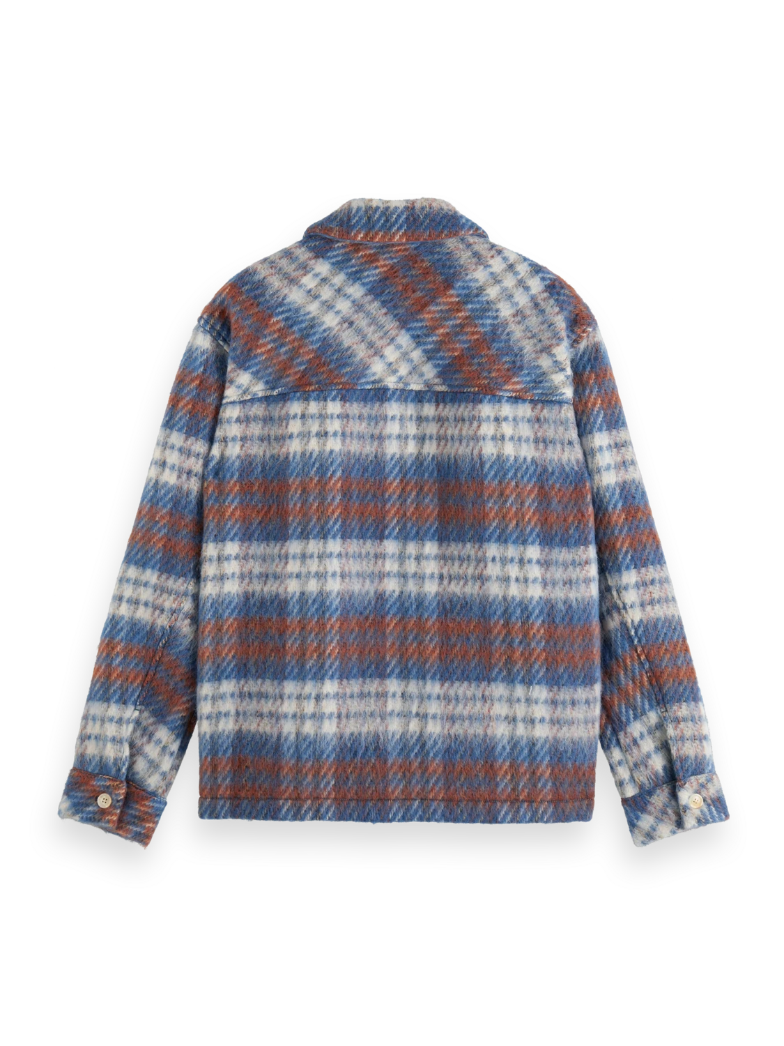 Scotch & Soda Brushed Wool Blend Check Overshirt 9 Scotch & Soda Brushed Wool Blend Check Overshirt - Image 7