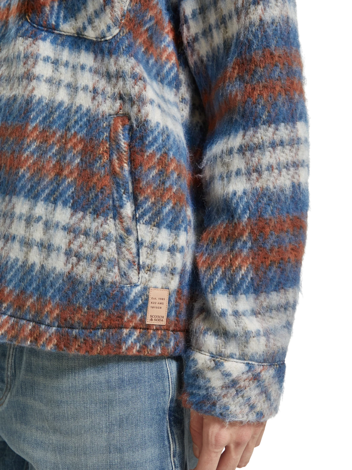 Scotch & Soda Brushed Wool Blend Check Overshirt 7 Scotch & Soda Brushed Wool Blend Check Overshirt - Image 5