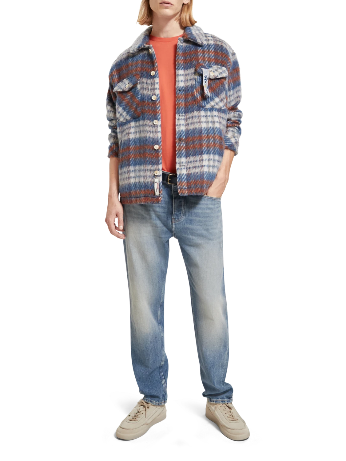 Scotch & Soda Brushed Wool Blend Check Overshirt 11 Scotch & Soda Brushed Wool Blend Check Overshirt - Image 9