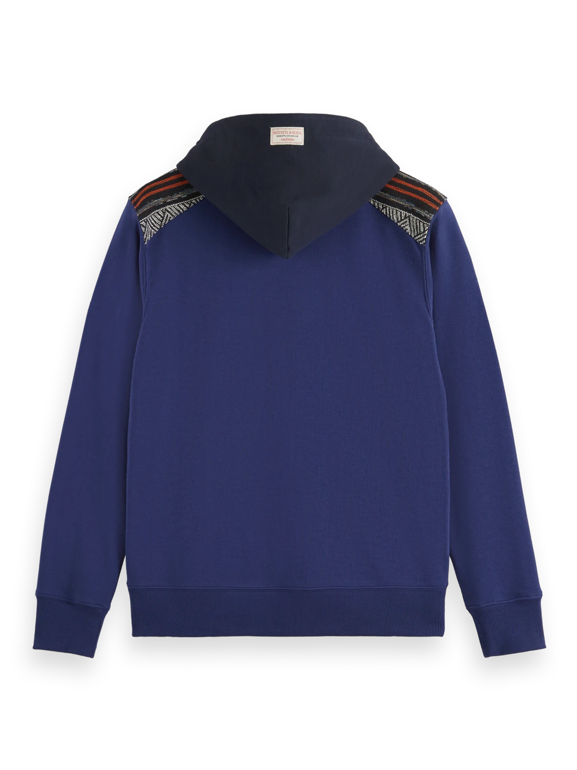 Scotch & Soda Regular Fit Mixed Fabric Hoodie In Organic Cotton 9 Scotch & Soda Regular Fit Mixed Fabric Hoodie In Organic Cotton - Image 7