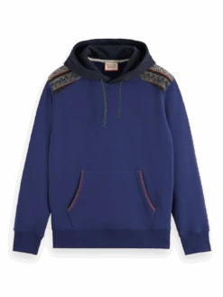 Scotch & Soda Regular Fit Mixed Fabric Hoodie In Organic Cotton 16 Scotch & Soda Regular Fit Mixed Fabric Hoodie In Organic Cotton -Scotch & Soda 174503 0155 FNT 02547fbd ccf0 4a46 928b 92d9380846cc