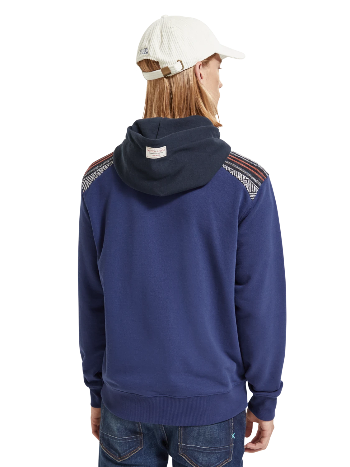 Scotch & Soda Regular Fit Mixed Fabric Hoodie In Organic Cotton 4 Scotch & Soda Regular Fit Mixed Fabric Hoodie In Organic Cotton - Image 2