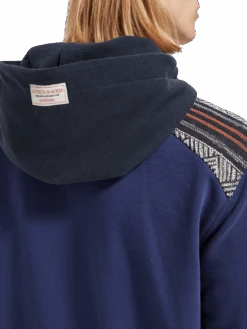 Scotch & Soda Regular Fit Mixed Fabric Hoodie In Organic Cotton 14 Scotch & Soda Regular Fit Mixed Fabric Hoodie In Organic Cotton -Scotch & Soda 174503 0155 MDL DTL2 69ffe5b4 1321 4825 afb2 edb7c6d2025a