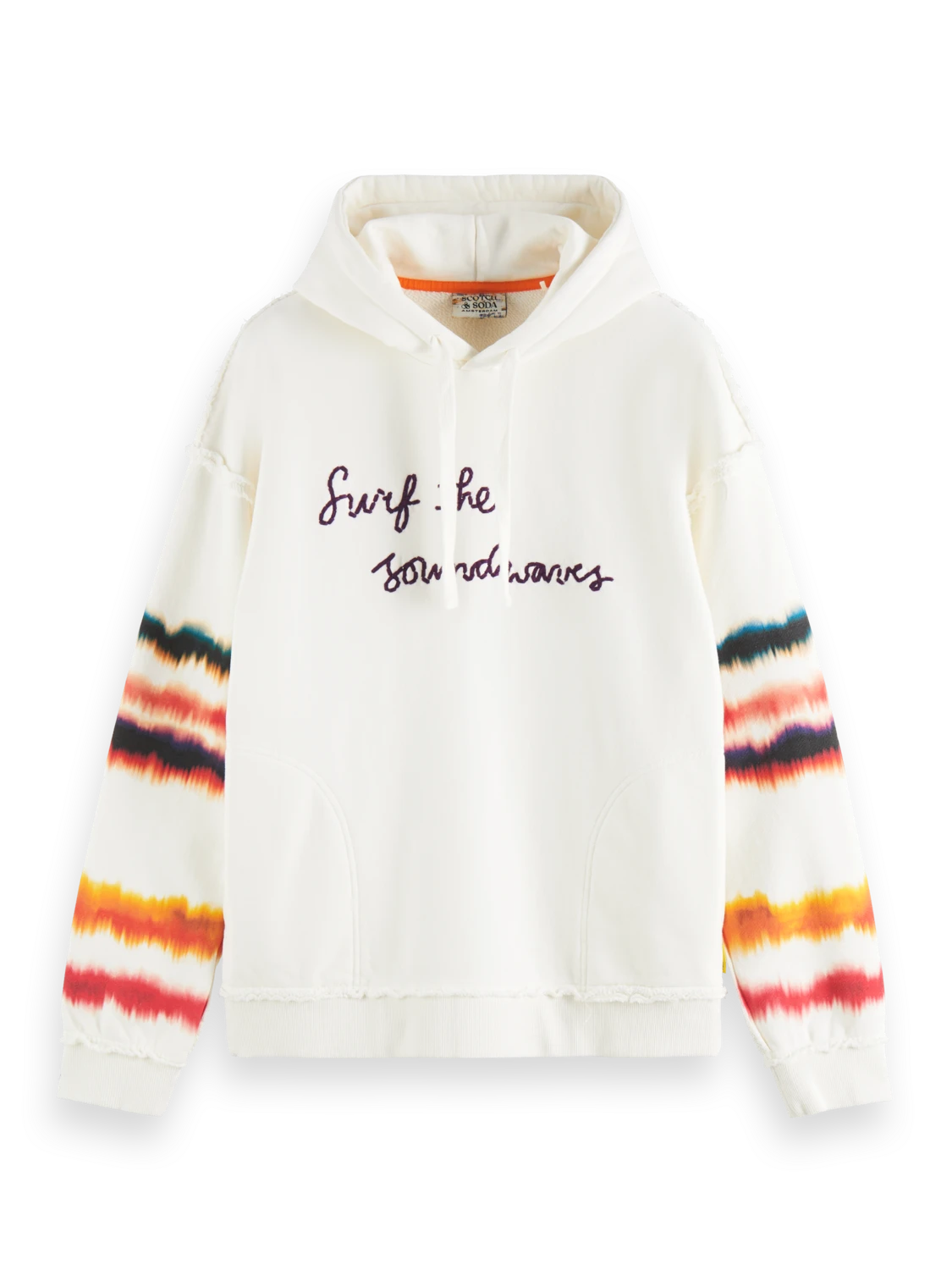 Scotch & Soda Relaxed Fit Raw Edge Artwork Hoodie Organic Cotton 8 Scotch & Soda Relaxed Fit Raw Edge Artwork Hoodie Organic Cotton - Image 6