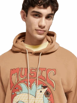 Scotch & Soda Music Love Printed Hoodie -Scotch & Soda 174509 0619 MDL DTL1 a4428bc5 a180 4009 836f 4d88bd6568e4