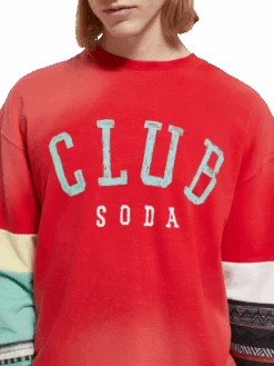 Scotch & Soda Relaxed Fit Club Applique Sweatshirt In Organic Cotton -Scotch & Soda 174517 1670 MDL DTL1 50821442 6319 45fd 8dd3 0fba836e5c09