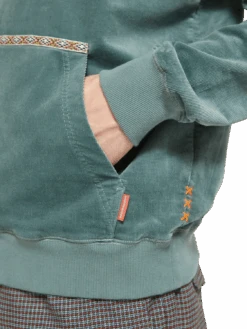 Scotch & Soda Regular Fit Corduroy Hoodie In Organic Cotton -Scotch & Soda 174520 1081 MDL DTL2 c7dc6e41 8d71 4936 b81f e72f6b2ed876