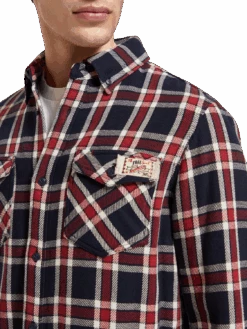 Scotch & Soda Check Double Face Twill Check Shirt -Scotch & Soda 174530 6788 MDL DTL1 0e688f3a e09e 464a 88a7 6b4a58d31667