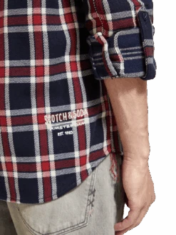 Scotch & Soda Check Double Face Twill Check Shirt -Scotch & Soda 174530 6788 MDL DTL2 5b979817 11e2 4061 9de6 a70eb2436402