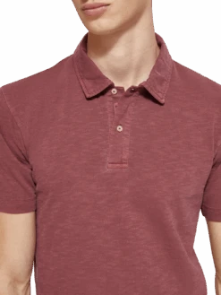 Scotch & Soda Garment-Dyed Jersey Polo -Scotch & Soda 174564 6722 MDL DTL1 780abde1 a7a7 4032 b70f 31759721f7ba