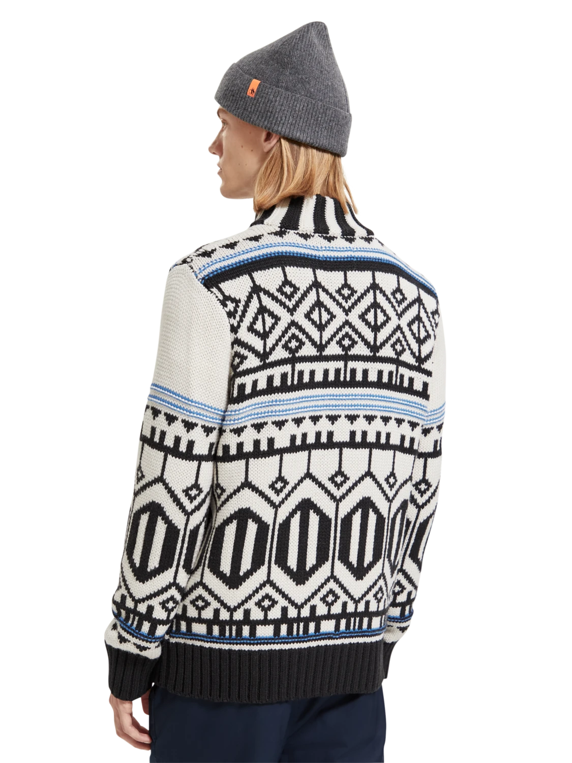 Scotch & Soda Chunky Zip-Thru Cardigan With Inner Jacket 5 Scotch & Soda Chunky Zip-Thru Cardigan With Inner Jacket - Image 3