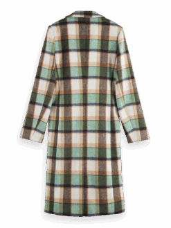 Scotch & Soda Green Check Single Breasted Coat -Scotch & Soda 174663 6887 BCK 056bdb9d 2ba0 40fa bf48 55fa724a981b