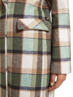 Scotch & Soda Green Check Single Breasted Coat -Scotch & Soda 174663 6887 MDL DTL2 4b6c57df adb2 4889 a95b 00787d3144c8
