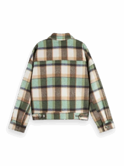 Scotch & Soda Green Check Short Jacket -Scotch & Soda 174667 6887 BCK c49ba374 37ee 4677 9dbe 28b6a02960e8