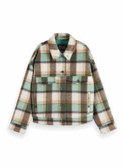 Scotch & Soda Green Check Short Jacket -Scotch & Soda 174667 6887 FNT 2fdfadcd 8003 4871 8ec1 c847d6c3a13d