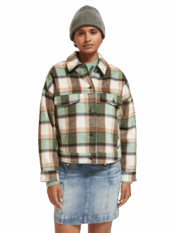 Scotch & Soda Green Check Short Jacket -Scotch & Soda 174667 6887 MDL CRP 9dd31a9c c7cc 4d7b 9b41 fae067800ae6