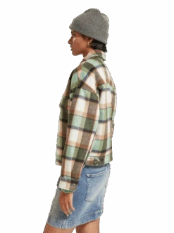 Scotch & Soda Green Check Short Jacket -Scotch & Soda 174667 6887 MDL SDE f0b3120a 989e 49b0 a723 faf37708afdc