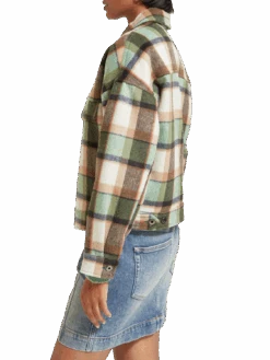 Scotch & Soda Green Check Short Jacket -Scotch & Soda 174667 6887 NHD SDE 2244d9a0 50d3 42d0 8e3c f7c755e566c8