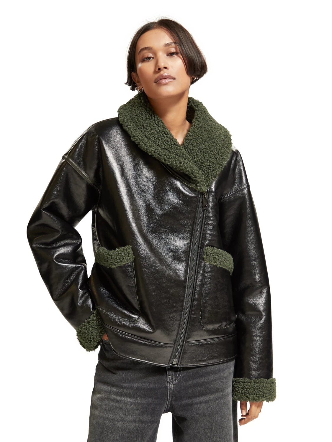 Scotch & Soda Faux Shearling Jacket 4 Scotch & Soda Faux Shearling Jacket - Image 2