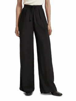 Scotch & Soda Eleni High Rise Wide Leg Embroidered Pant