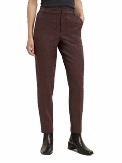 Scotch & Soda Lowry Mid Rise Leopard Jacquard Pant