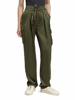 Scotch & Soda Faye High Rise Relaxed Tapered Leg Paper Bag Utility Pant