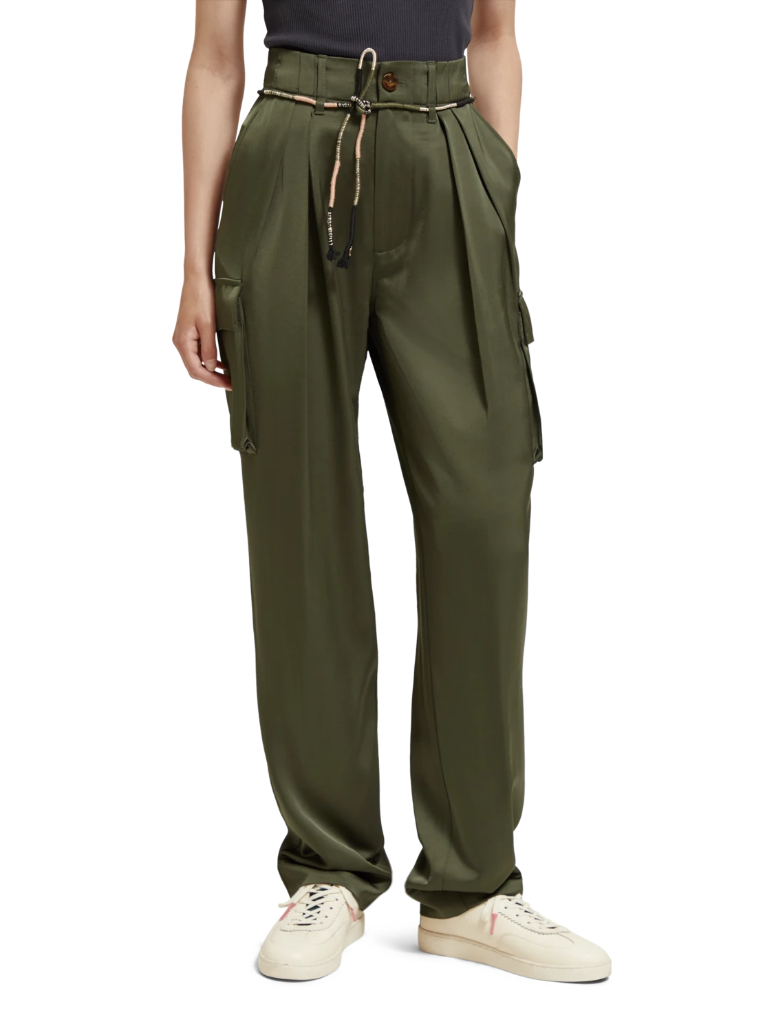 Scotch & Soda Faye High Rise Relaxed Tapered Leg Paper Bag Utility Pant 3 Scotch & Soda Faye High Rise Relaxed Tapered Leg Paper Bag Utility Pant