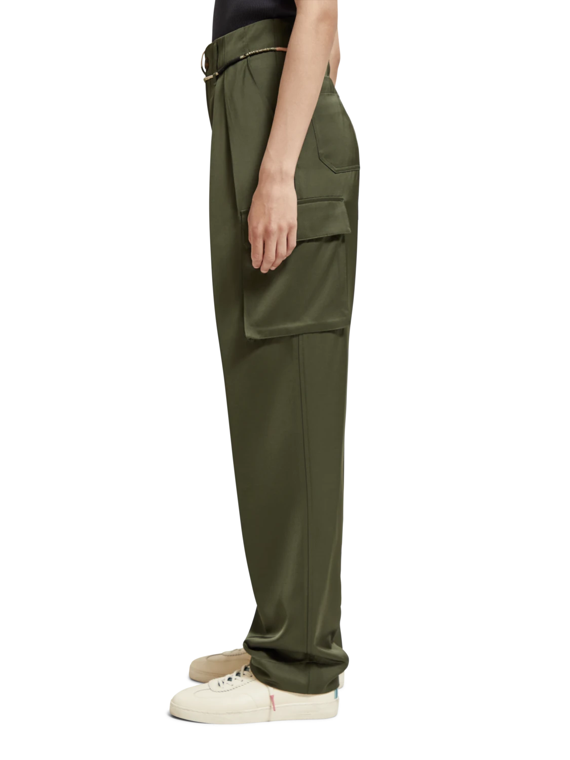 Scotch & Soda Faye High Rise Relaxed Tapered Leg Paper Bag Utility Pant 6 Scotch & Soda Faye High Rise Relaxed Tapered Leg Paper Bag Utility Pant - Image 4