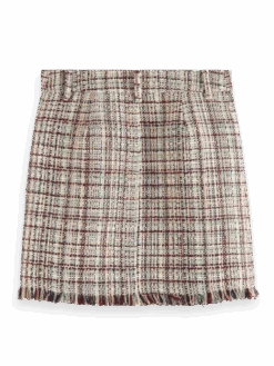 Scotch & Soda Boucle Tweed High Rise Mini Skirt 20 Scotch & Soda Boucle Tweed High Rise Mini Skirt -Scotch & Soda 174758 6841 BCK c4acf42c 2d12 4715 ba21 a3e633c6c0df