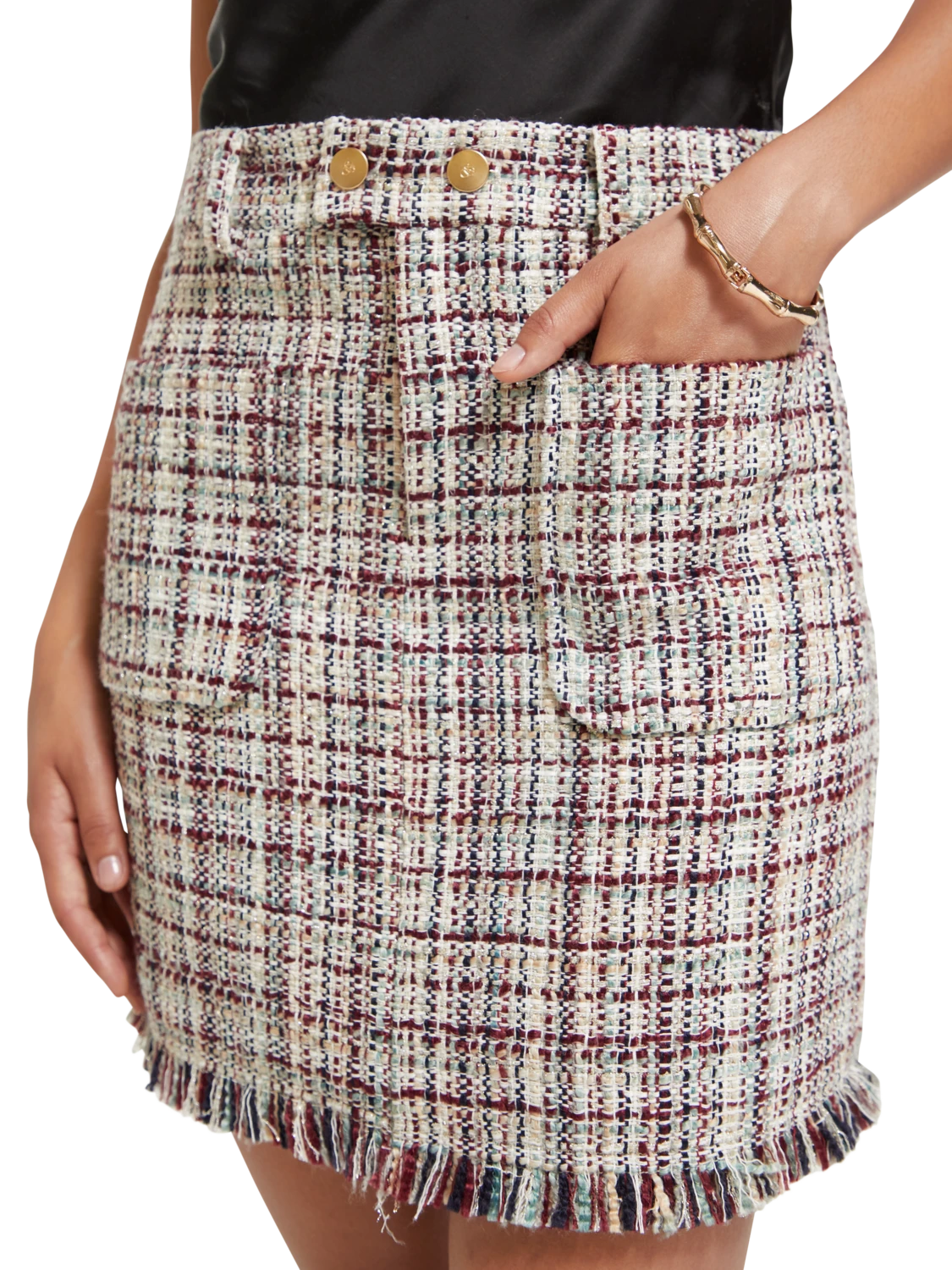 Scotch & Soda Boucle Tweed High Rise Mini Skirt 5 Scotch & Soda Boucle Tweed High Rise Mini Skirt - Image 3