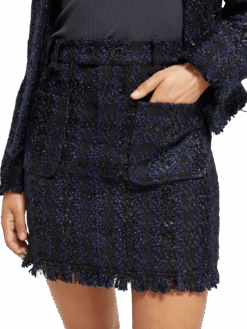 Scotch & Soda Boucle Tweed Check High Rise Mini Skirt 16 Scotch & Soda Boucle Tweed Check High Rise Mini Skirt -Scotch & Soda 174760 6842 MDL DTL1 b2025491 3888 43ed a976 0243edc9d75b
