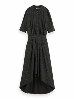 Scotch & Soda High Low Polka Dot Midi Dress