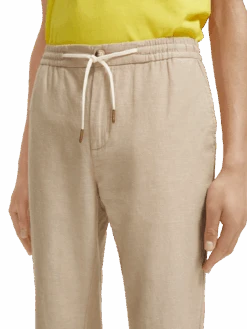 Scotch & Soda Warren Straight Leg Linen-Blended Jogger 14 Scotch & Soda Warren Straight Leg Linen-Blended Jogger -Scotch & Soda 174932 Sand NHD DTL1