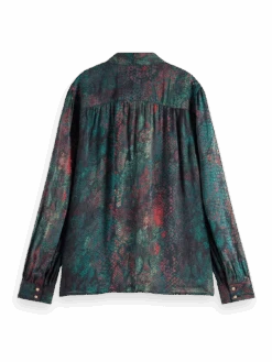 Scotch & Soda Snake Printed Tie-Neck Top -Scotch & Soda 175133 6667 BCK 5000585e 448f 4a7a abad d19bf42b55a3