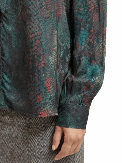 Scotch & Soda Snake Printed Tie-Neck Top -Scotch & Soda 175133 6667 MDL DTL1 b1e346fd 769a 44a0 8e12 ace70584fe4d