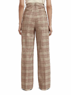 Scotch & Soda Rose Pleated High-Rise Check Pant -Scotch & Soda 175161 6401 FIT BCK 499f5100 8e26 41a5 b09c 3958a1edfc50