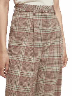 Scotch & Soda Rose Pleated High-Rise Check Pant -Scotch & Soda 175161 6401 FIT DTL1 104b0516 7cd3 4689 9299 1a50534212ee