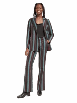 Scotch & Soda Violet - Glitter Stripe High Rise Flare Pant -Scotch & Soda 175344 6725 MDL FNT 8c5d4611 9493 4b3a 8535 2f41171cf2d2