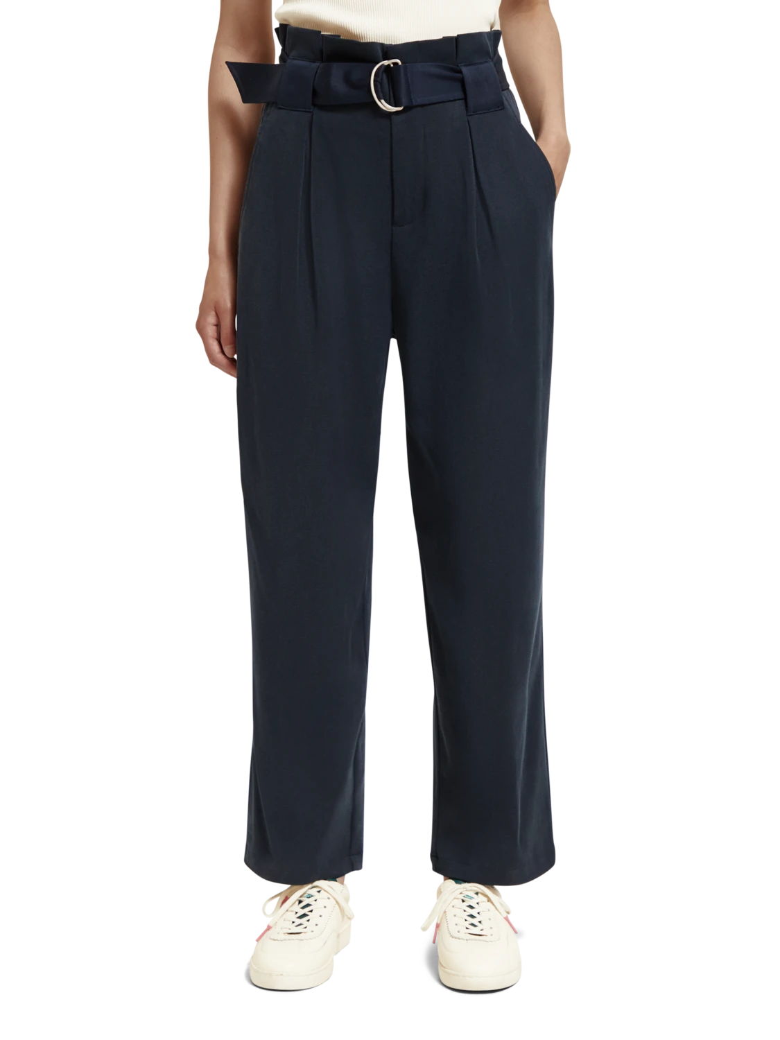 Scotch & Soda Daisy High Rise Straight Leg Paper Bag Pant 3 Scotch & Soda Daisy High Rise Straight Leg Paper Bag Pant