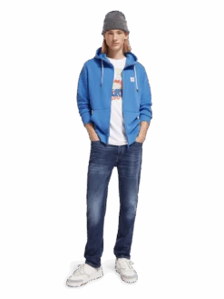 Scotch & Soda Essential Badge Logo Zip Up Hoodie -Scotch & Soda 175352 6186 MDL FNT d1cefa7b e66b 48e0 929a 3878f12706fe