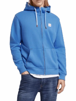 Scotch & Soda Essential Badge Logo Zip Up Hoodie -Scotch & Soda 175352 6186 NHD CRP b5b6c70b c7de 4f53 a3d2 7a8635804a52