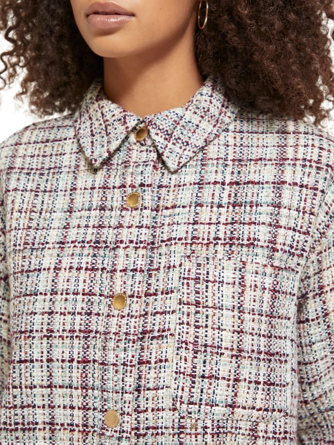 Scotch & Soda Glitter Tweed Shirt Jacket 7 Scotch & Soda Glitter Tweed Shirt Jacket - Image 5