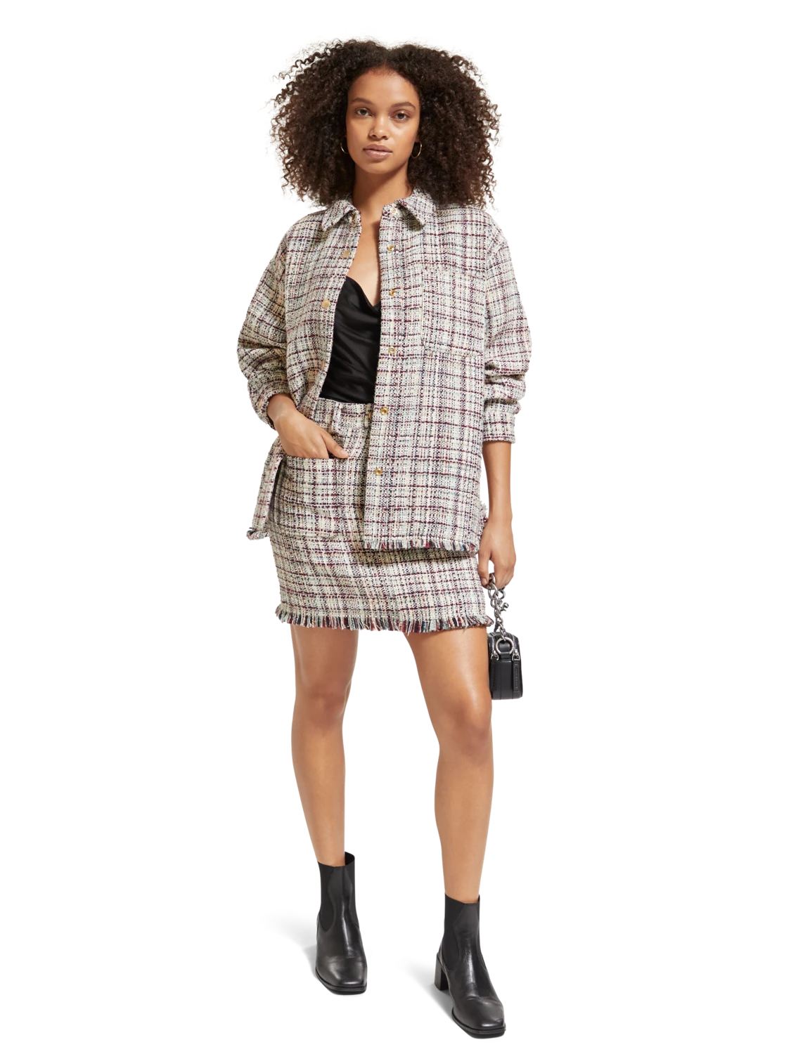 Scotch & Soda Glitter Tweed Shirt Jacket 4 Scotch & Soda Glitter Tweed Shirt Jacket - Image 2