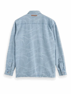 Scotch & Soda Denim Waves Jacquard Workwear Jacket -Scotch & Soda 175411 7084 BCK a510bfa8 b00d 4396 870c 98258320d156